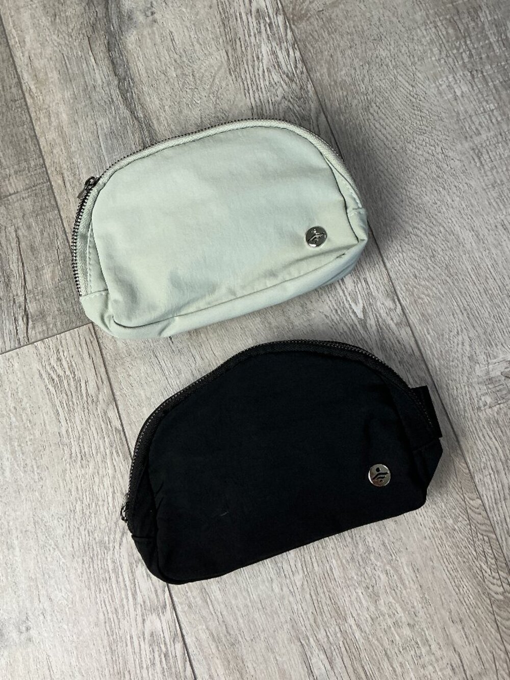 Halara Belt Bags Black & Light Green Adjustable Crossbody Waist Bags Set of 2